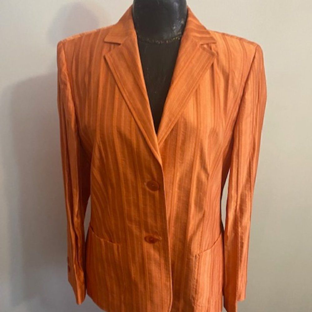 Horst Basler Orange Stripe blazer, size 42